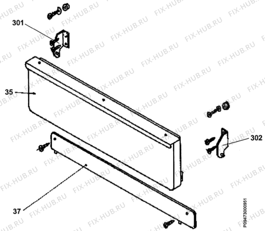 Взрыв-схема плиты (духовки) Zanussi ZC500W - Схема узла Section 2